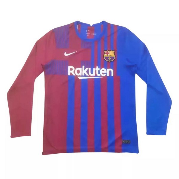 Camiseta Barcelona 1ª ML 2021/22 Rojo Azul